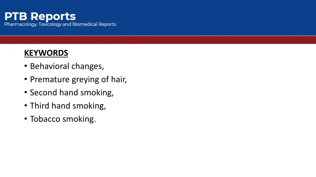 keywords behavioral changes premature greying