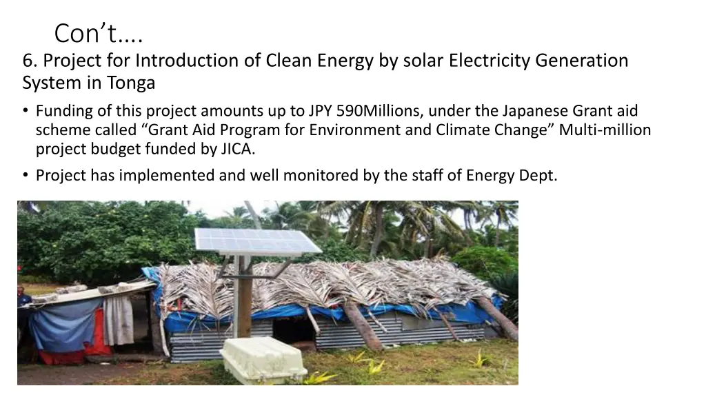 con t 6 project for introduction of clean energy