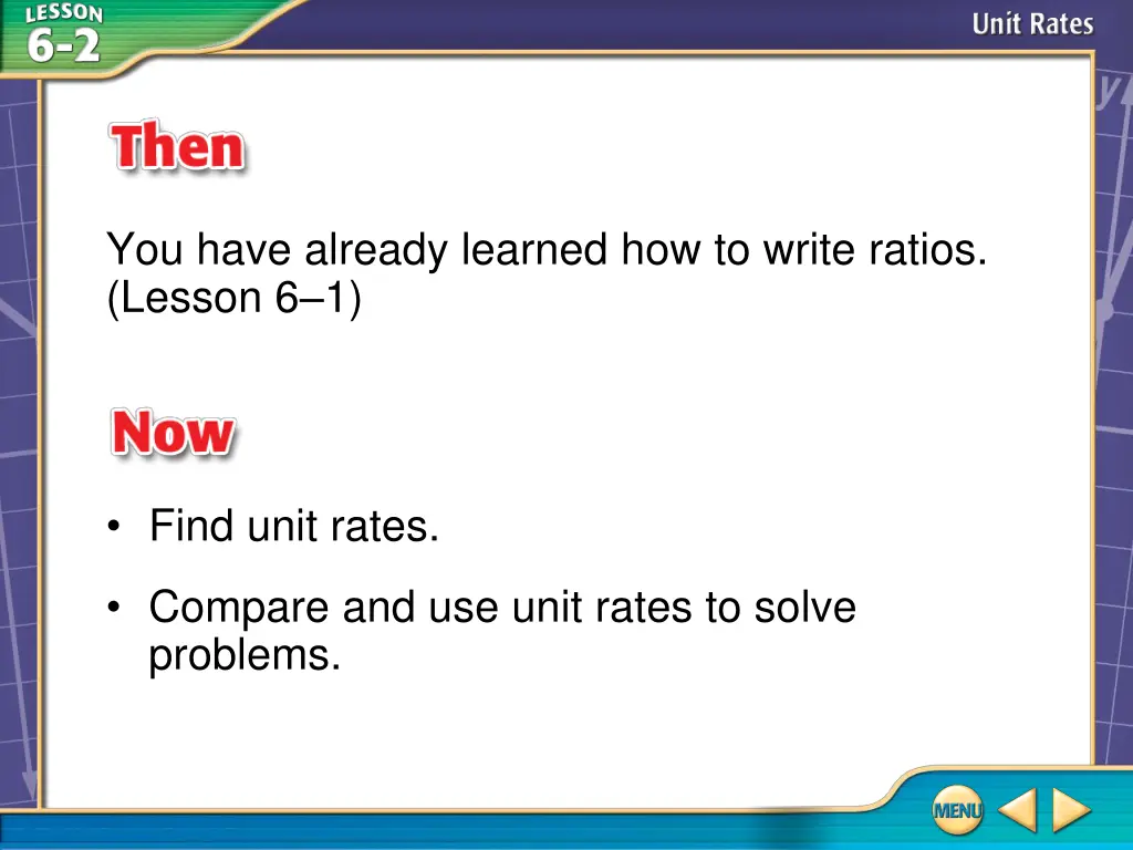you have already learned how to write ratios