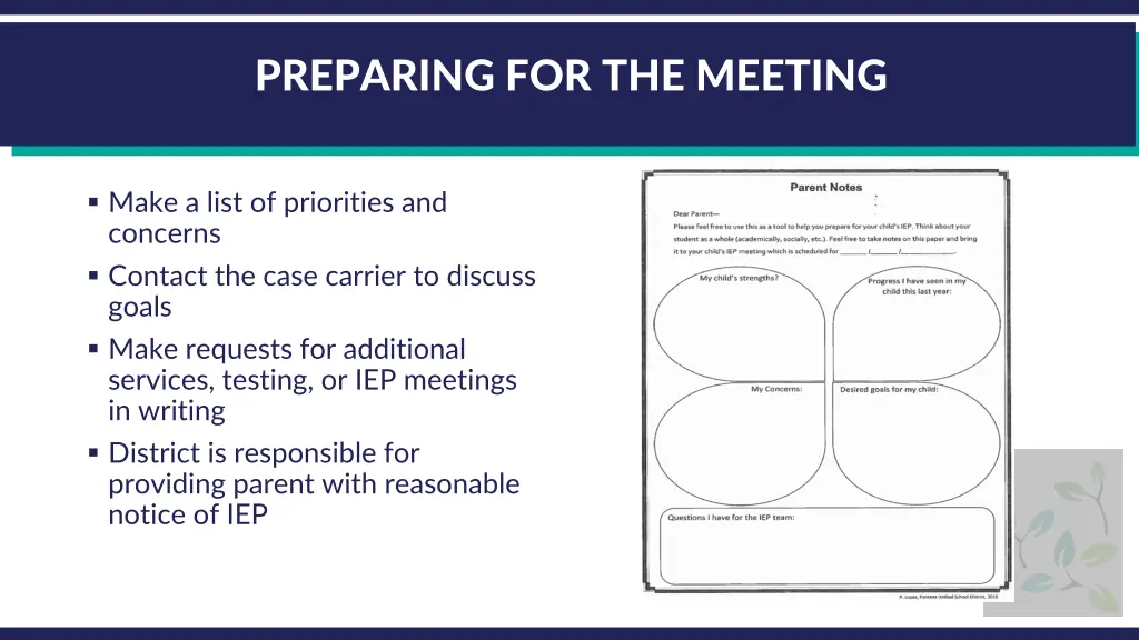 preparing for the meeting
