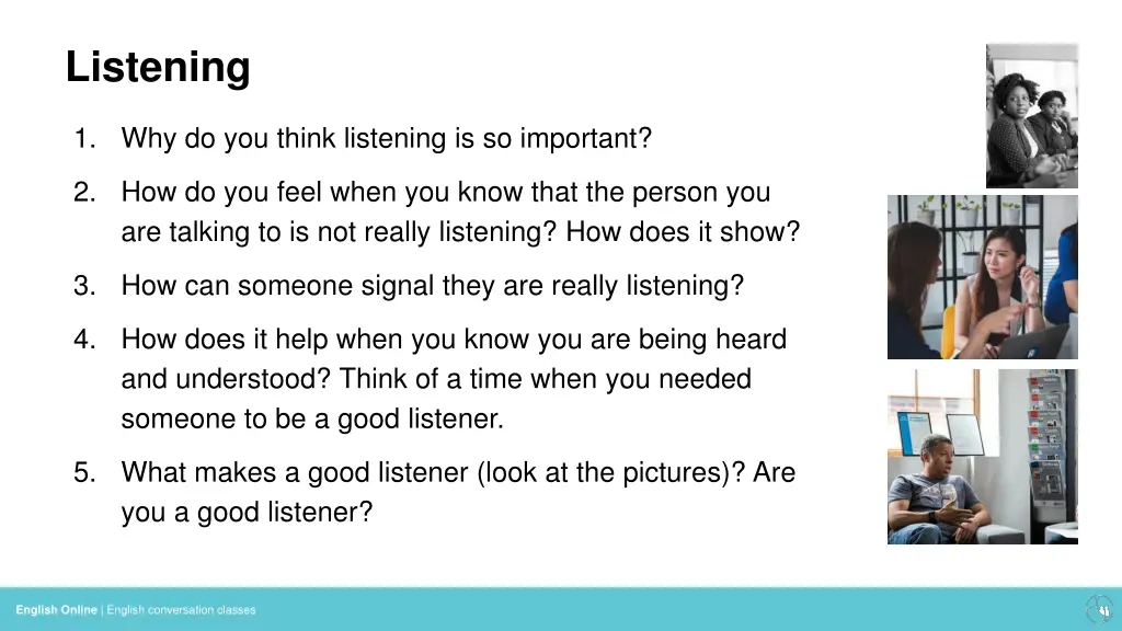 listening