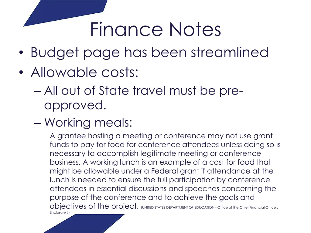 finance notes