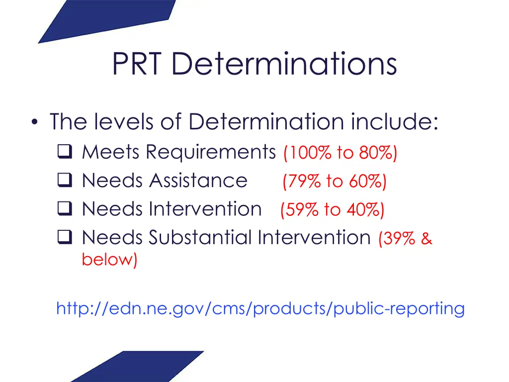 prt determinations 1