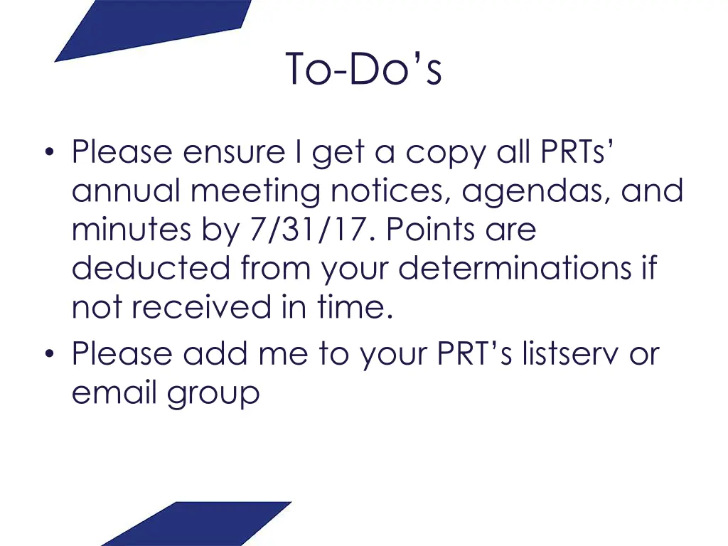 to do s