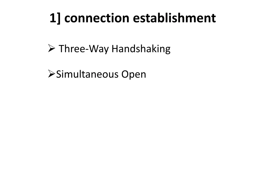 1 connection establishment