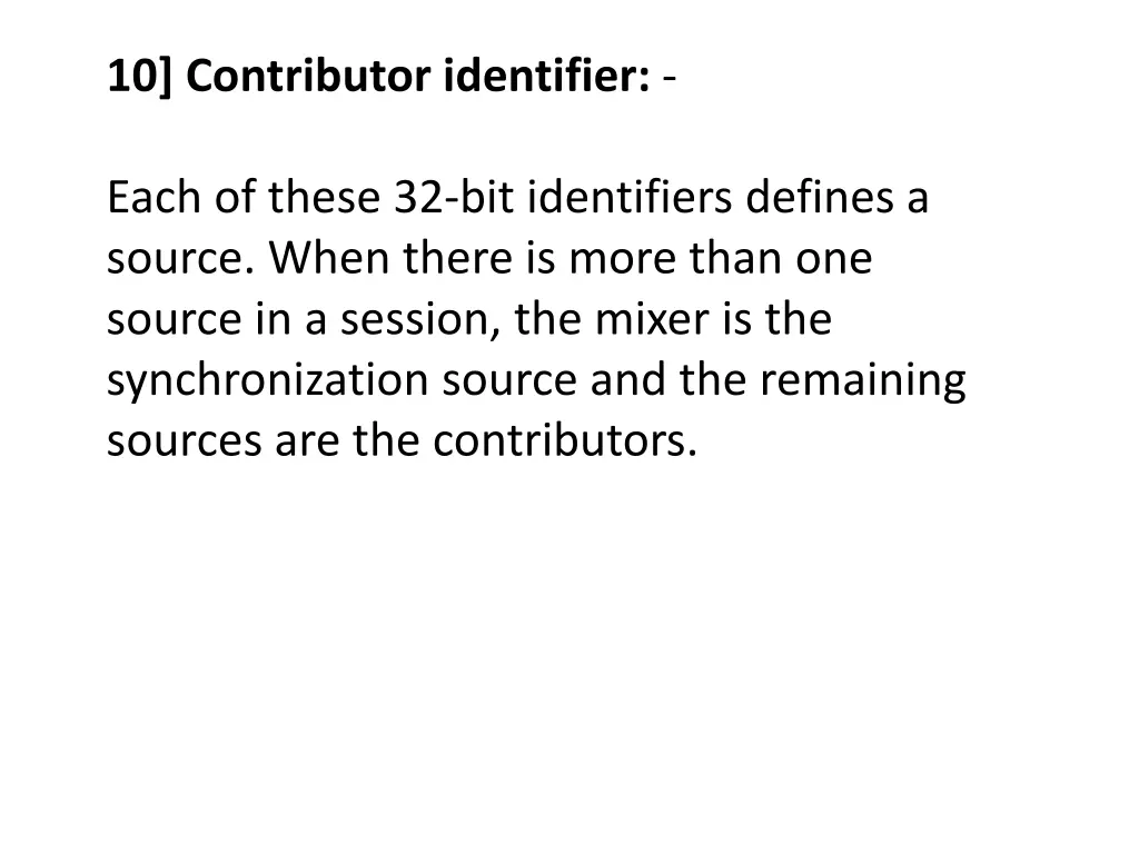 10 contributor identifier