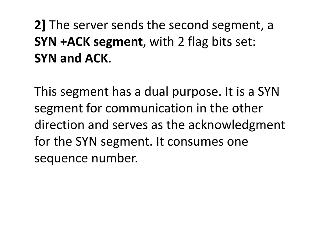 2 the server sends the second segment