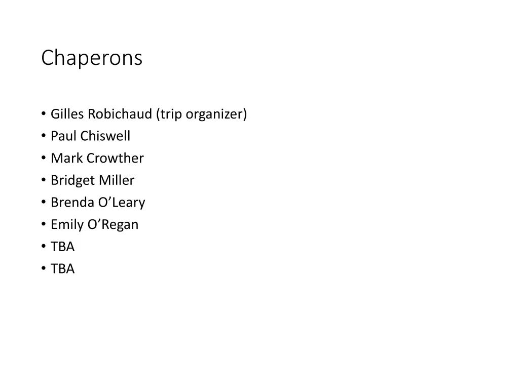 chaperons