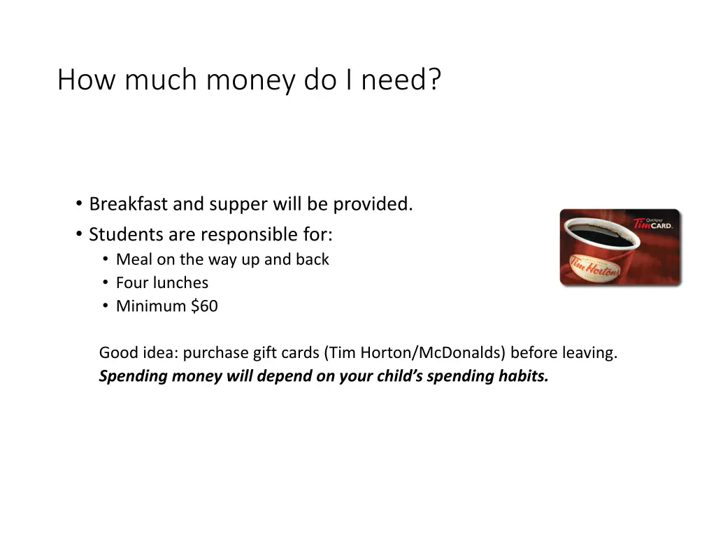 how much money do i need