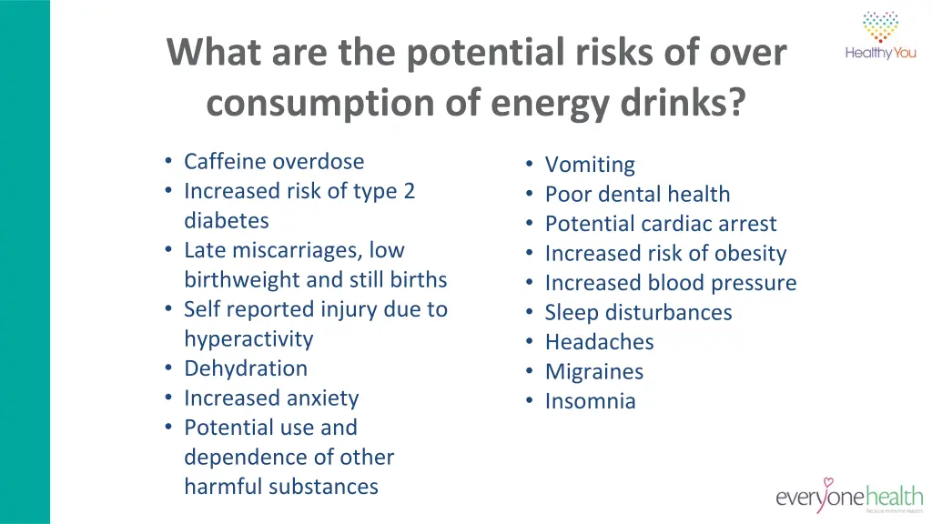 what are the potential risks of over consumption
