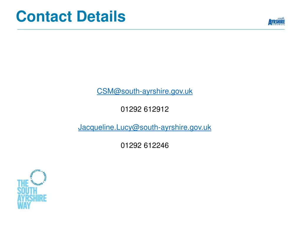 contact details