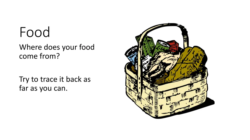 food where does your food come from