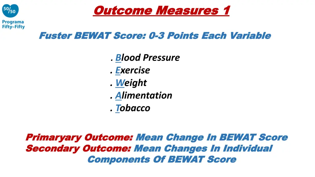 outcome measures 1 outcome measures 1