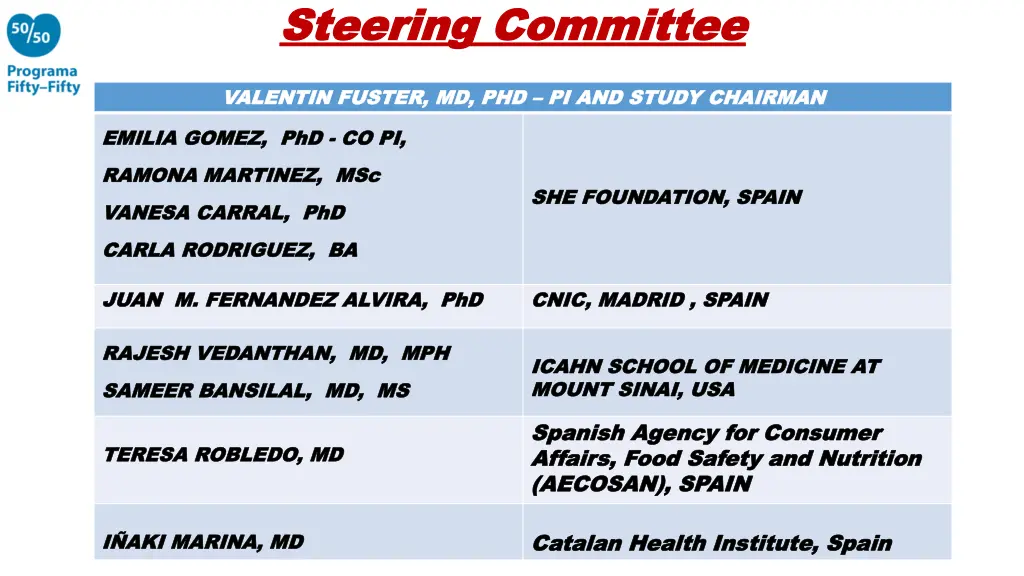 steering committee steering committee