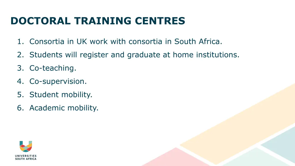 doctoral training centres