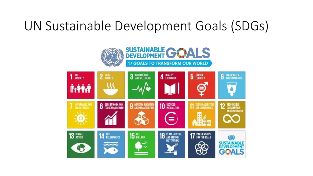 un sustainable development goals sdgs