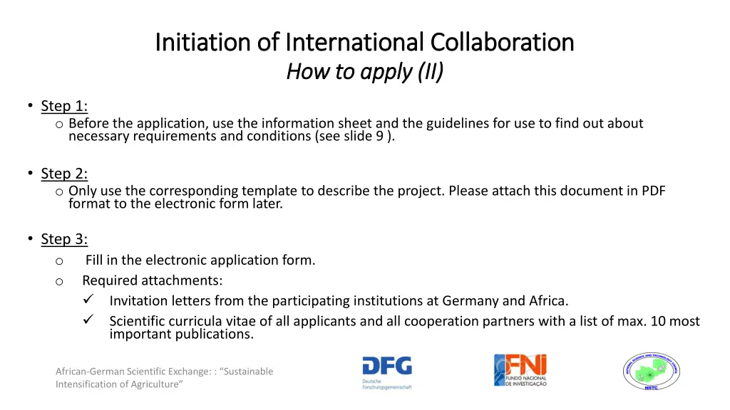 initiation of international collaboration 4