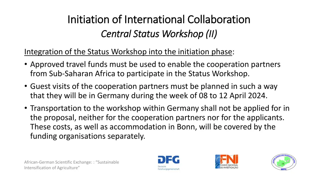 initiation of international collaboration 6