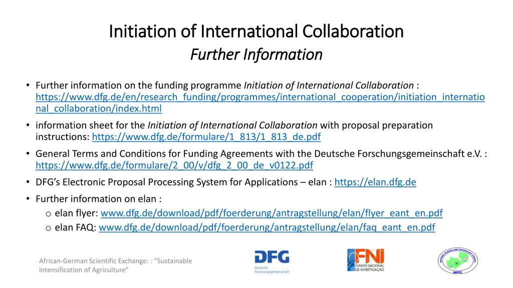 initiation of international collaboration 7