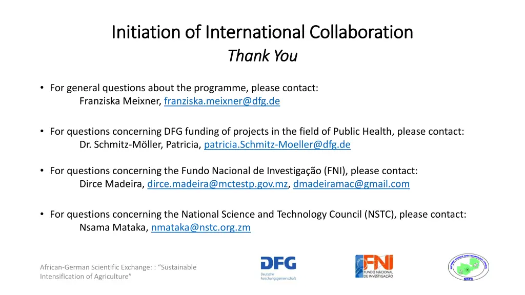 initiation of international collaboration 8