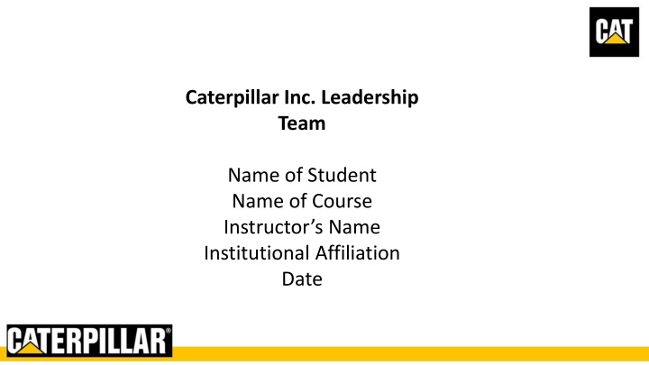 caterpillar inc leadership team