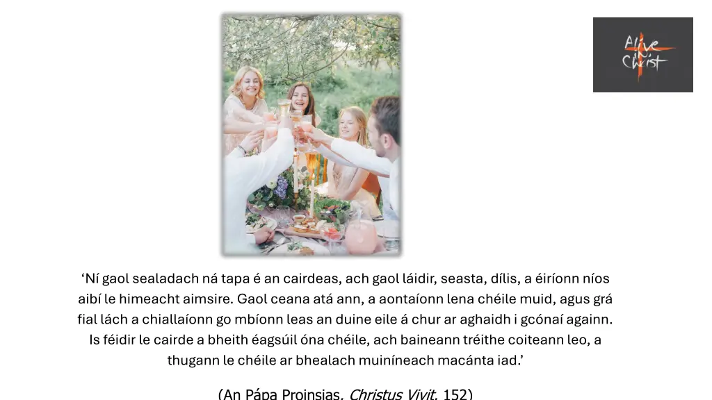 n gaol sealadach n tapa an cairdeas ach gaol