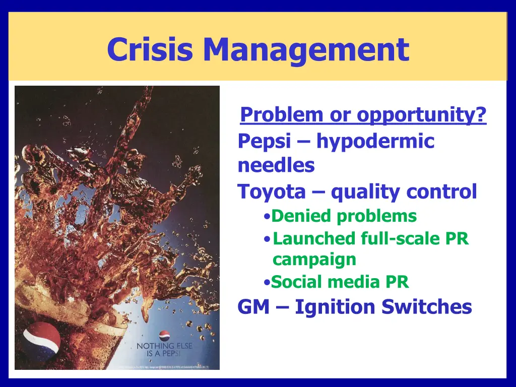 crisis management
