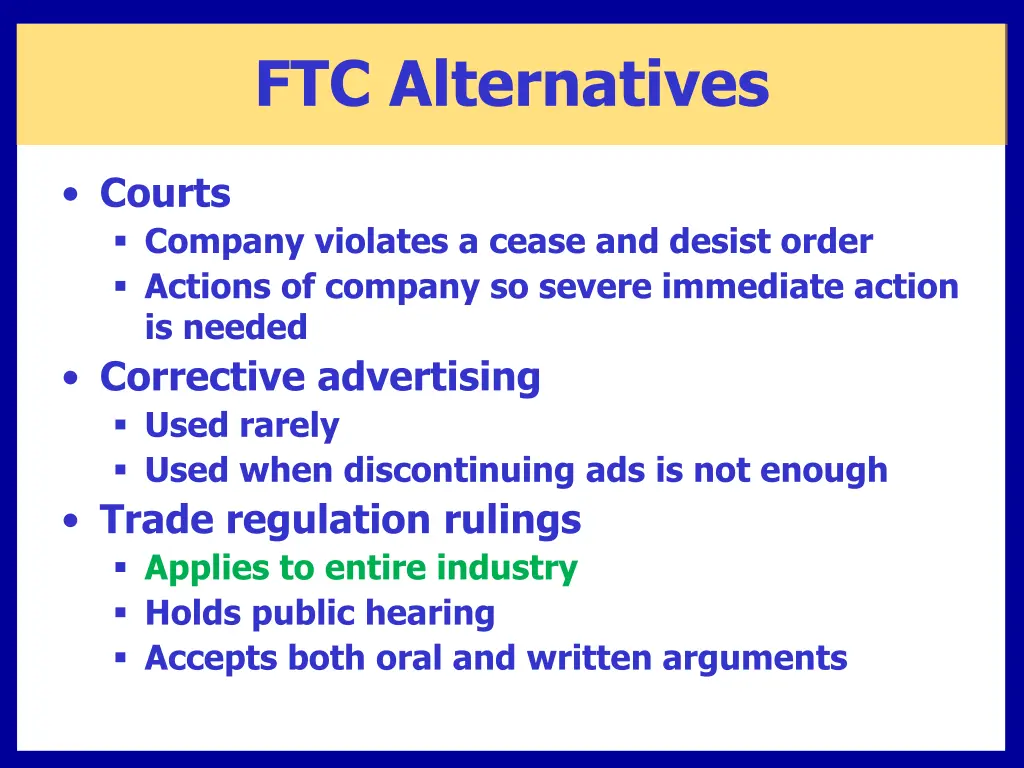 ftc alternatives
