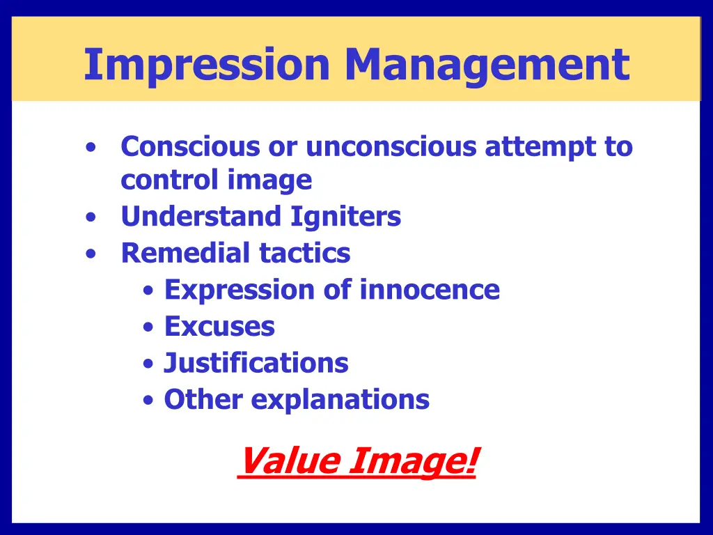 impression management