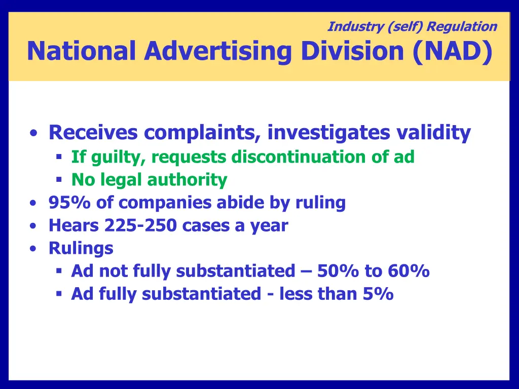 industry self regulation 1