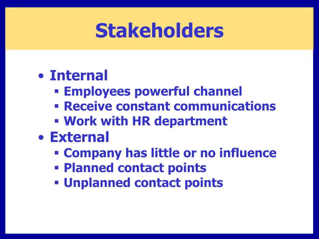 stakeholders