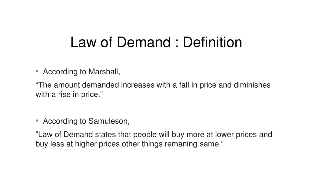 law of demand definition