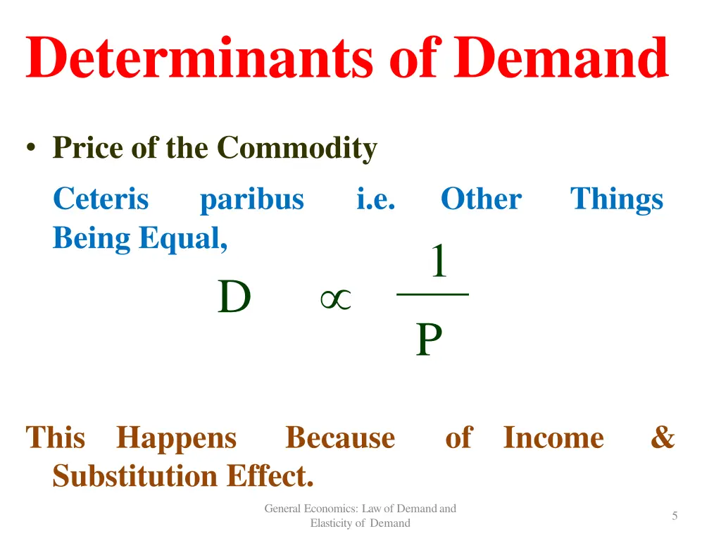 determinants of demand 1