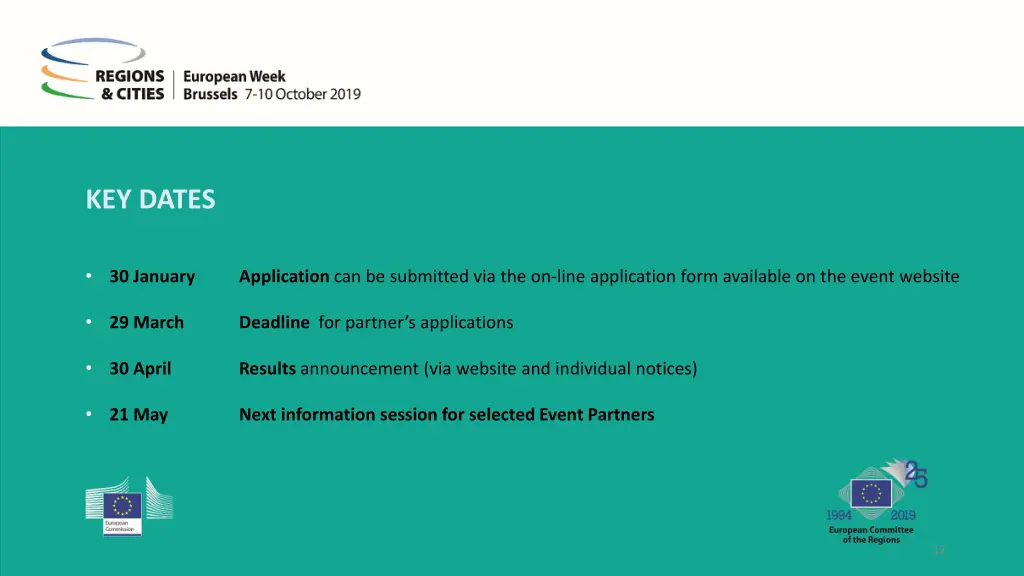 key dates