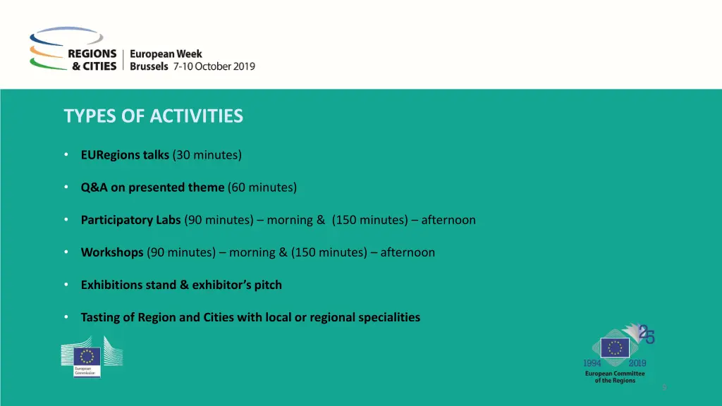 types of activities