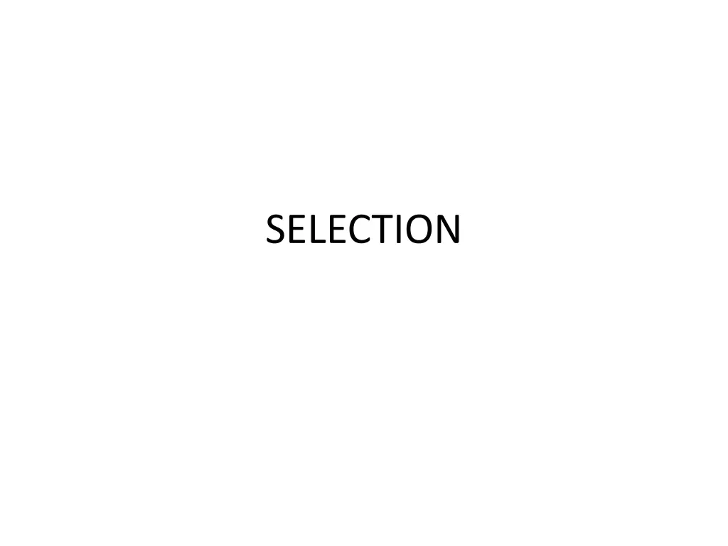 selection