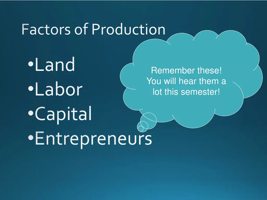 factors of production
