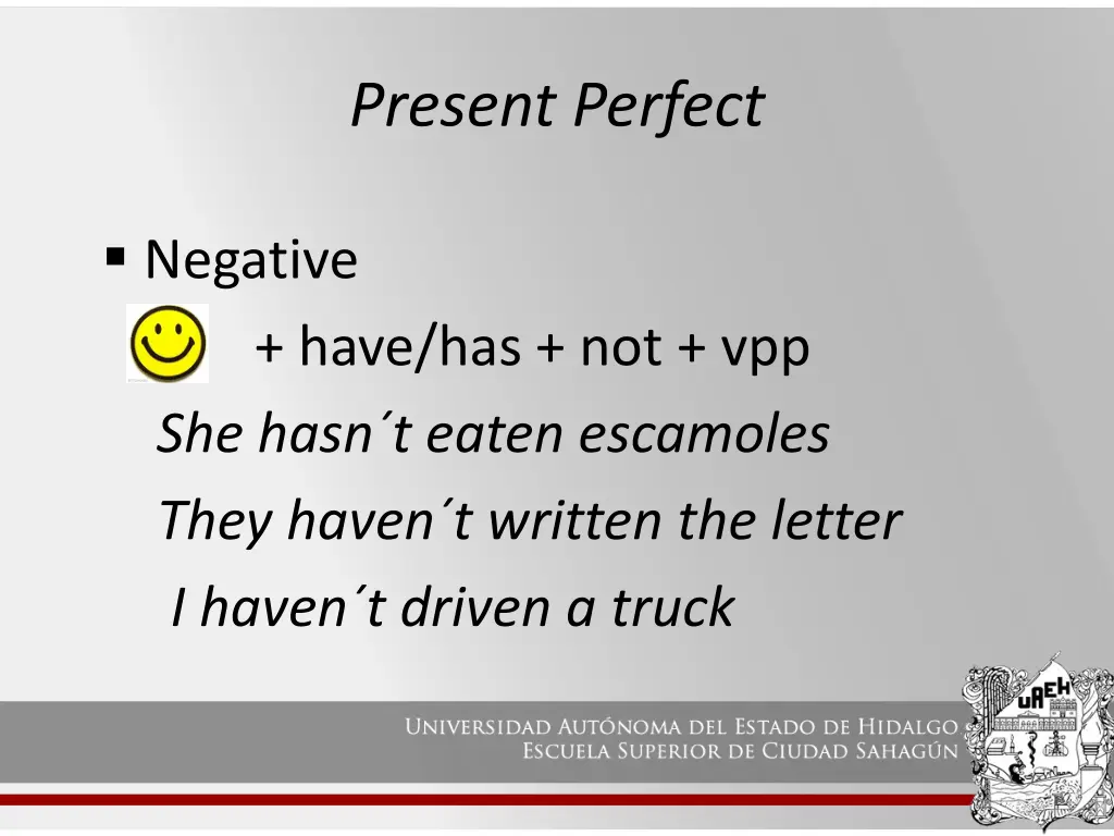 present perfect 3