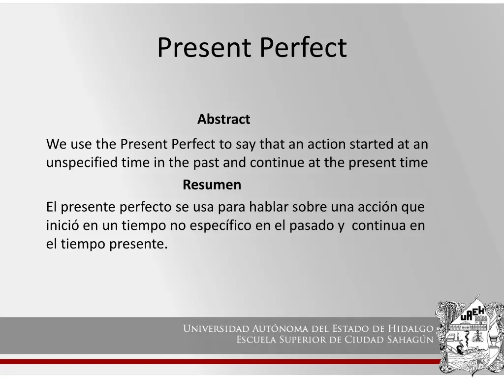 present perfect