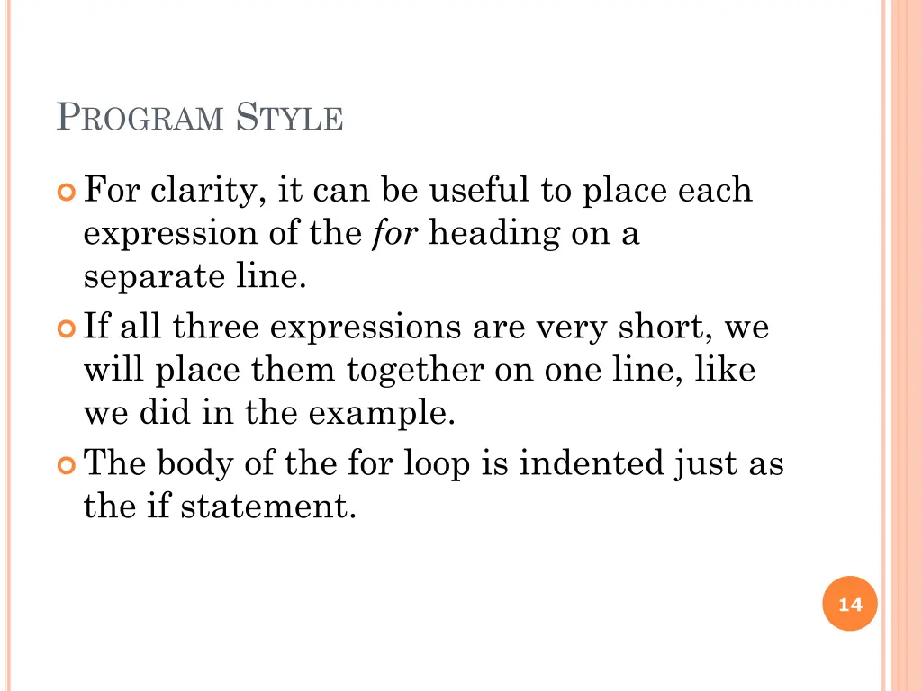 p rogram s tyle
