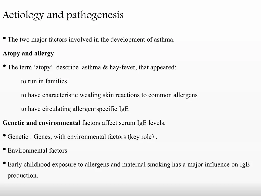 aetiology and pathogenesis