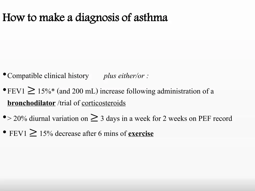 how to make a diagnosis of asthma