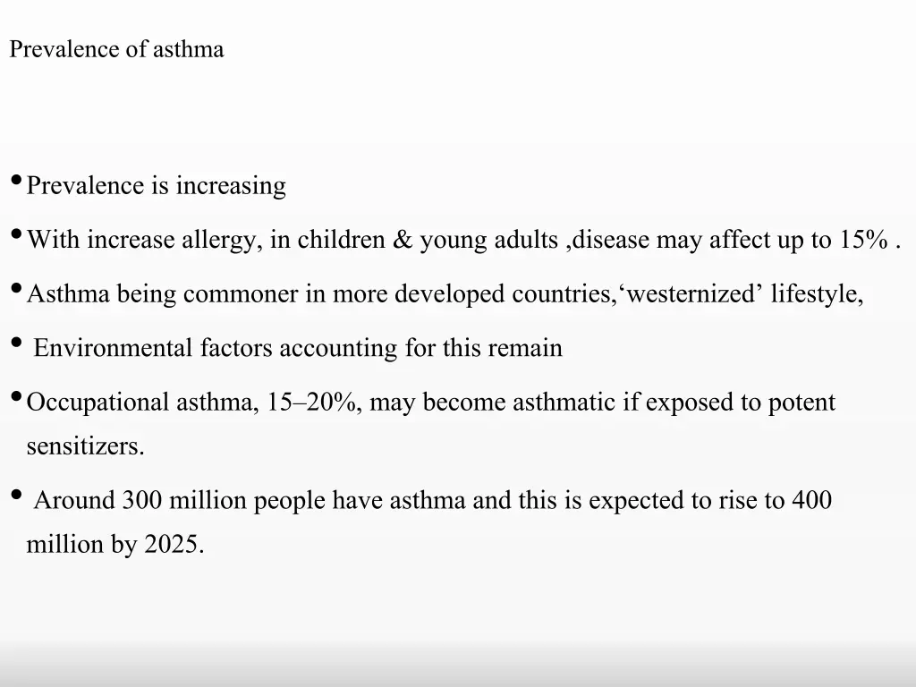 prevalence of asthma