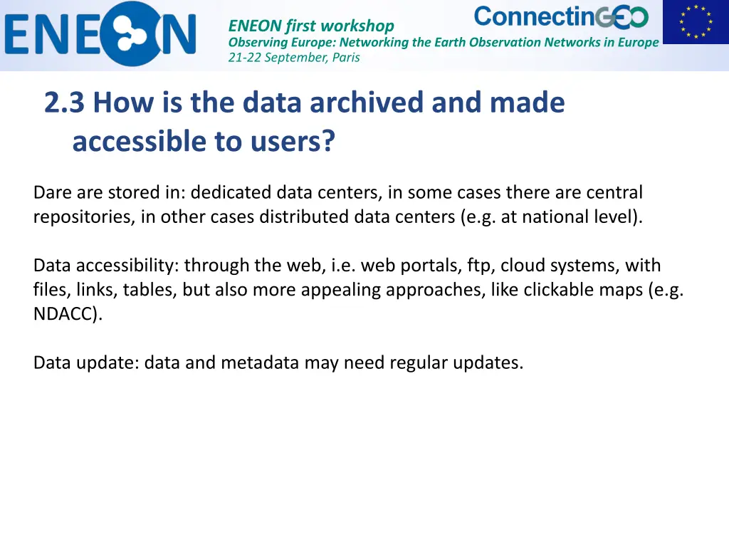 eneon first workshop observing europe networking 3
