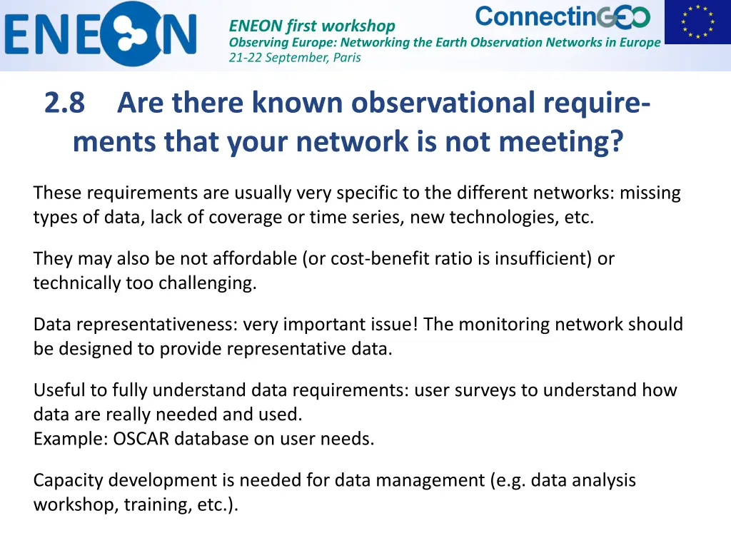 eneon first workshop observing europe networking 9