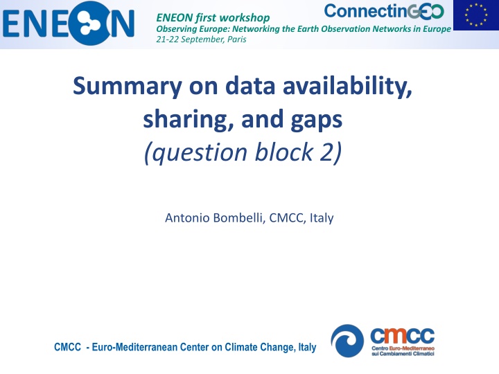 eneon first workshop observing europe networking