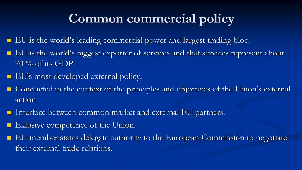common commercial policy