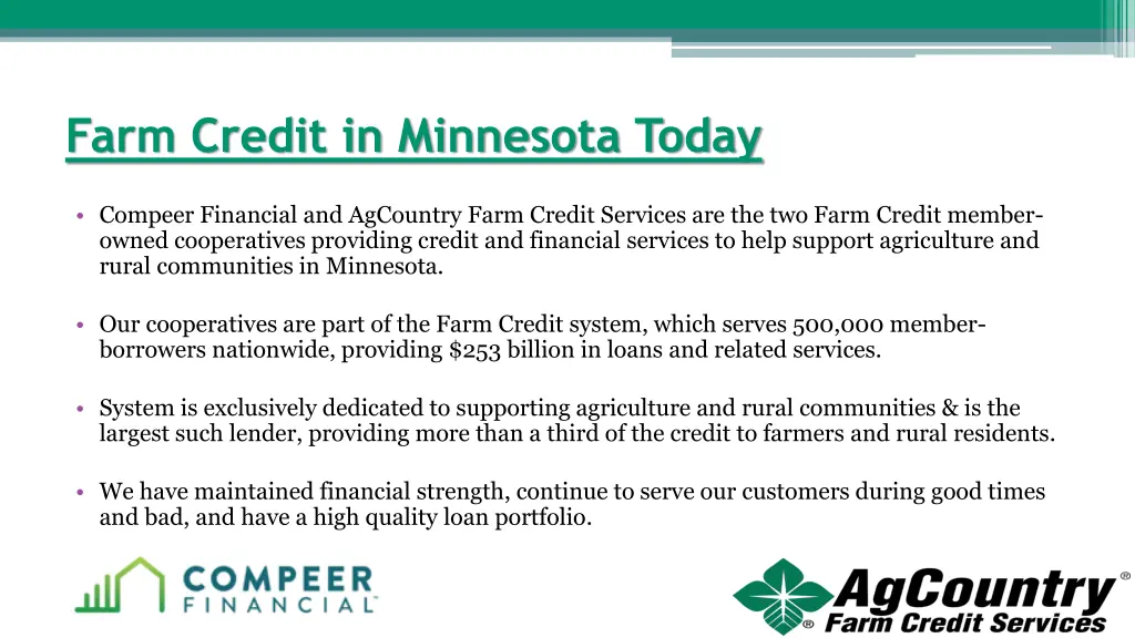 farm credit in minnesota today