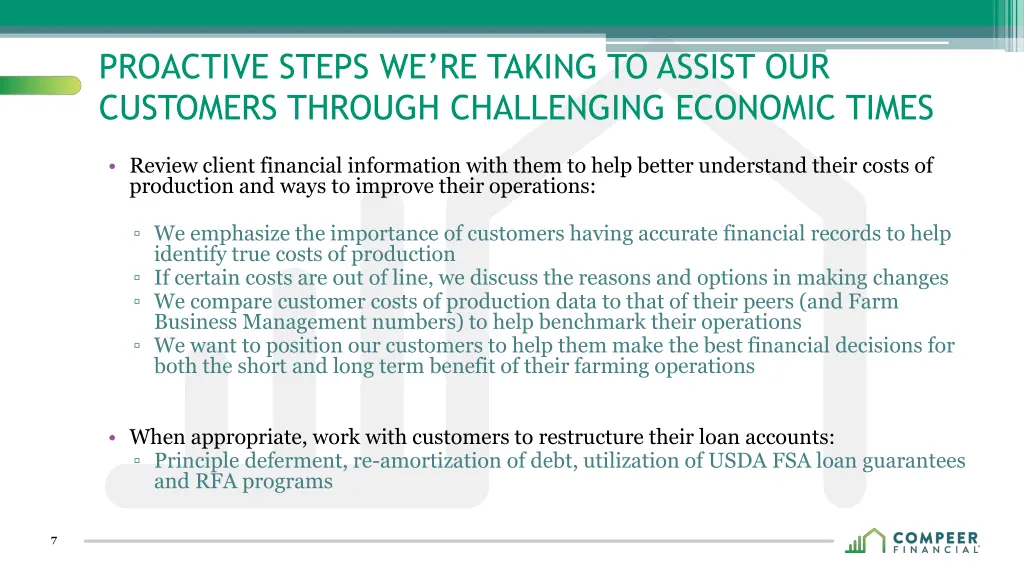 proactive steps we re taking to assist