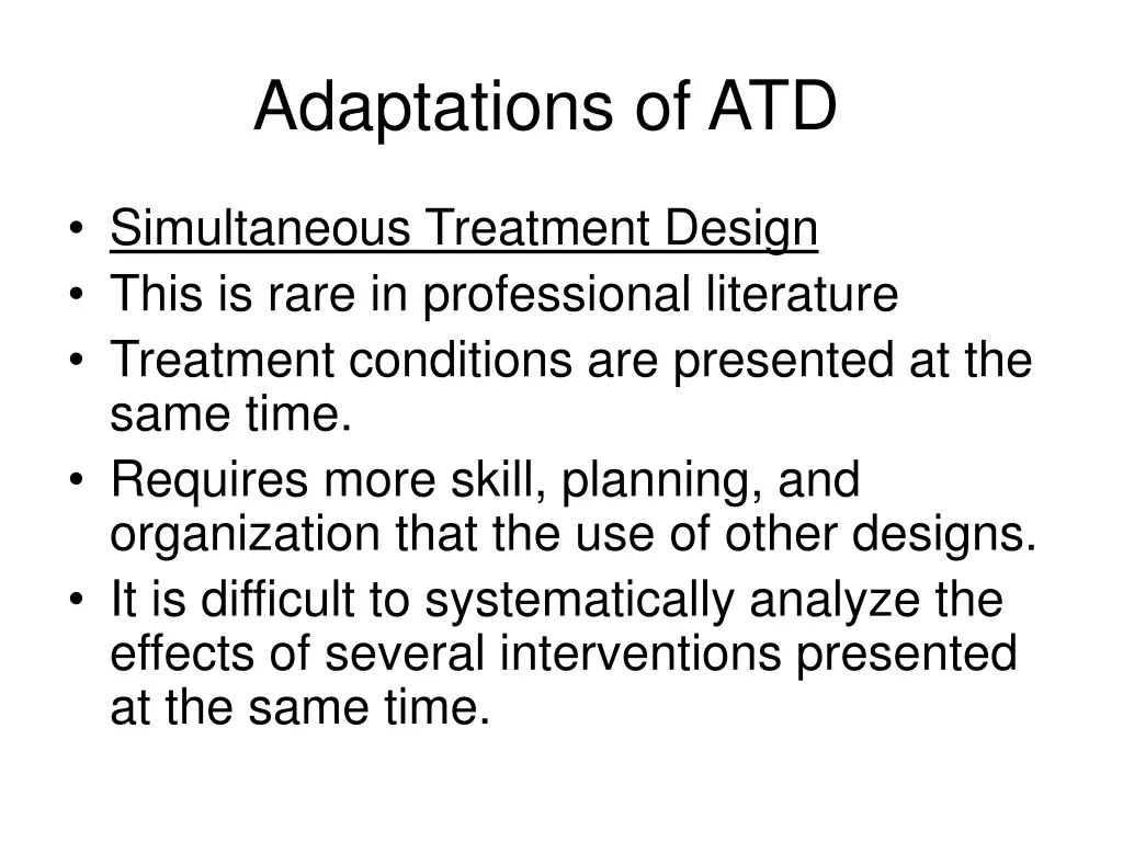 adaptations of atd